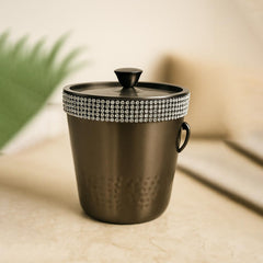 Black Diamond-Trim Storage Jar with Lid