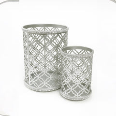 Candle Holder Set with Crystal Rim