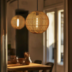 Thatch Globe Woven Rattan Lampshade