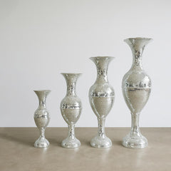 Silver Mosaic Vase Collection (Set of 4)