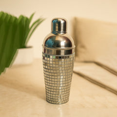 Mirror Mosaic Stainless Steel Cocktail Shaker – 750ml | Bar Tool for Home & Parties