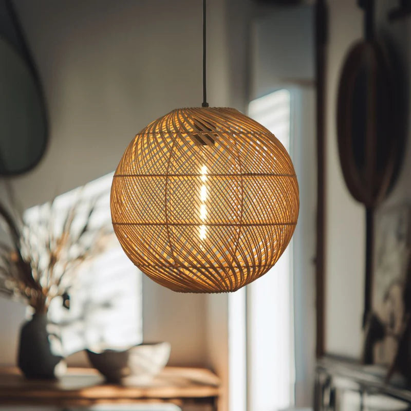 Thatch Globe Woven Rattan Lampshade